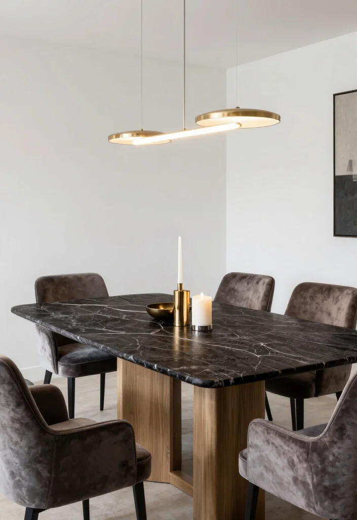 18 Marble Top Dining Table Modern Ideas With Luxe Appeal 4 18 Marble Top Dining Table Modern Ideas With Luxe Appeal - 4. Bold Dark Marble Statements 1