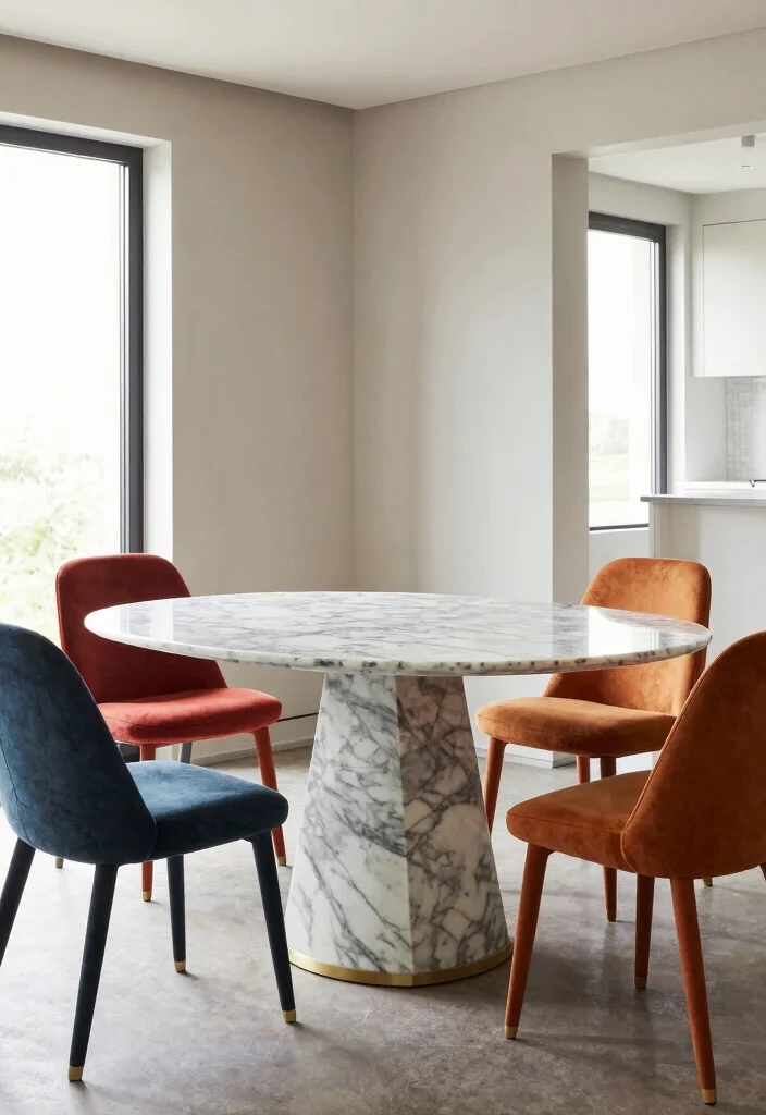 18 Marble Top Dining Table Modern Ideas With Luxe Appeal 27 18 Marble Top Dining Table Modern Ideas With Luxe Appeal - 7. Statement Pedestal Bases 1