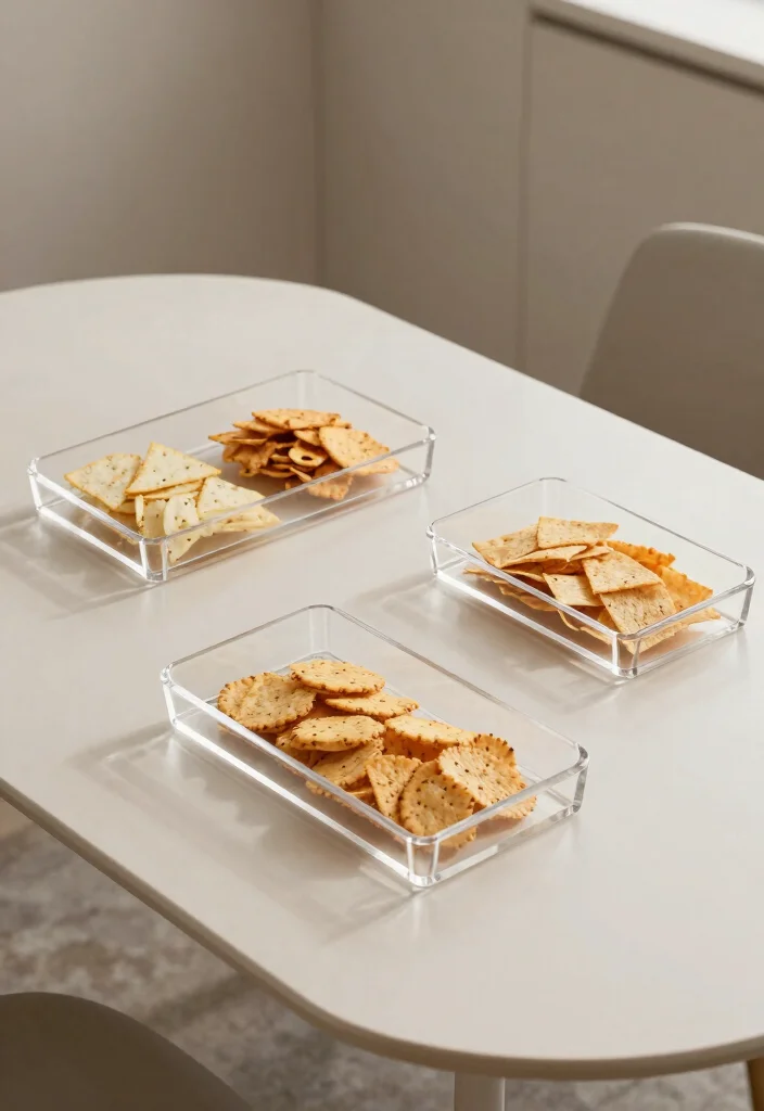 18 Minimal Table Decor Ideas With Clean Modern Style 42 18 Minimal Table Decor Ideas With Clean Modern Style - 12. Clear Acrylic Elements 1