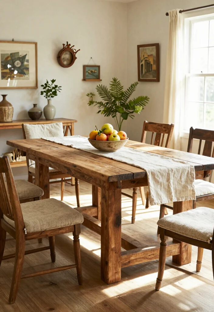 18 Small Dining Table Ideas That Look Stylish & Functional - 10. Farmhouse Style Tables 1
