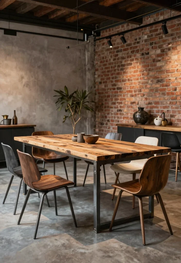 18 Small Dining Table Ideas That Look Stylish & Functional - 13. Industrial Style Tables 1