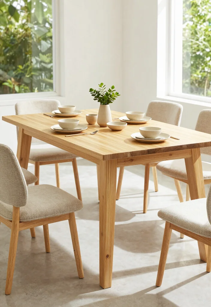 18 Small Dining Table Ideas That Look Stylish & Functional - 17. Eco-Friendly Bamboo Tables 1